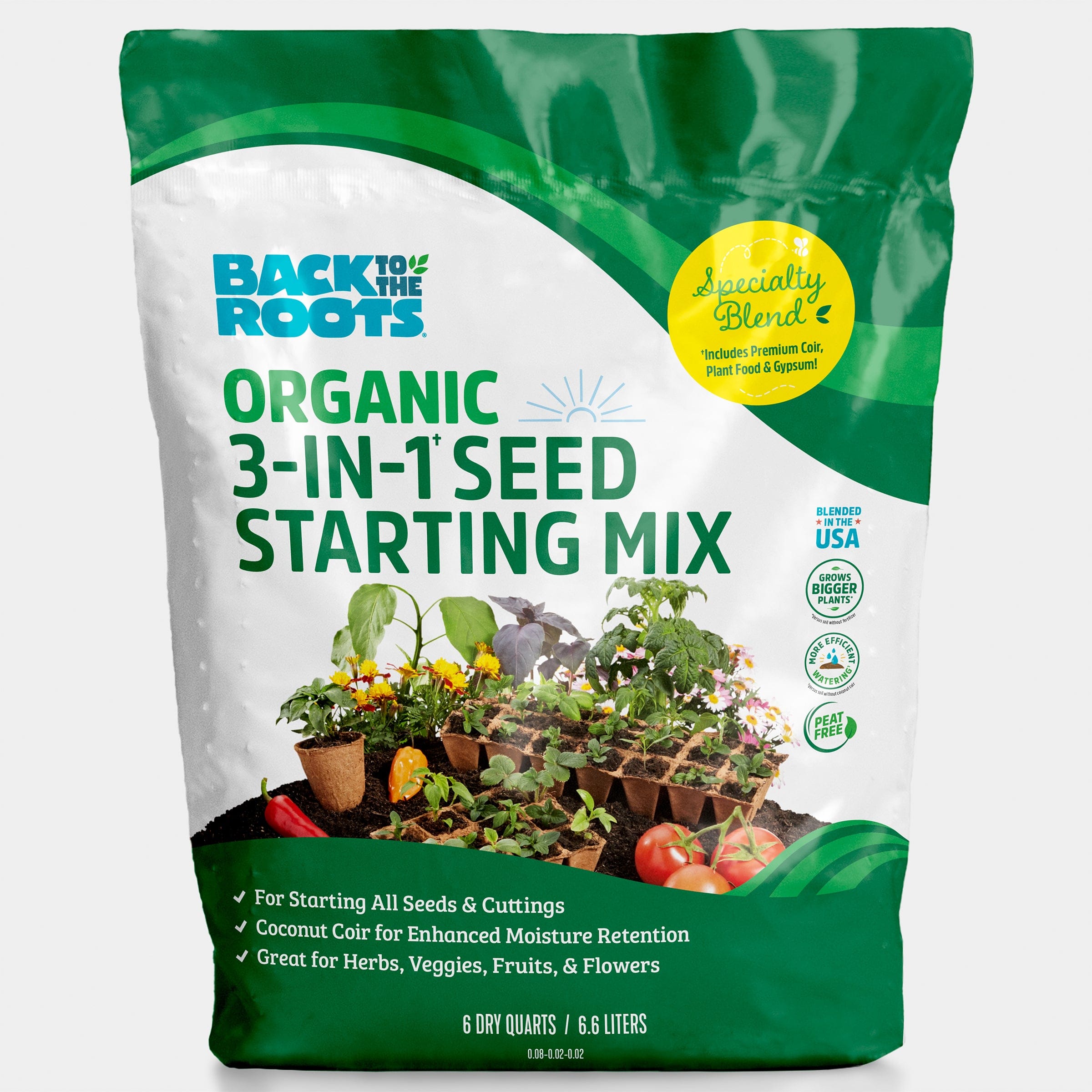 american seed seed starting potting mix Back to the Roots Organic Seed Starting Mix 6 QT, Brown, Medium