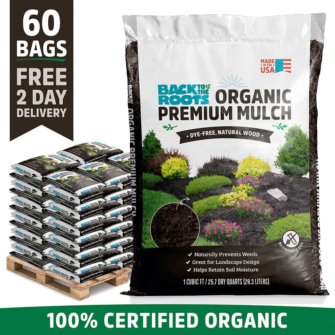 Organic Premium Mulch — Natural Wood (60 1 cu. ft. Bags) – Ready