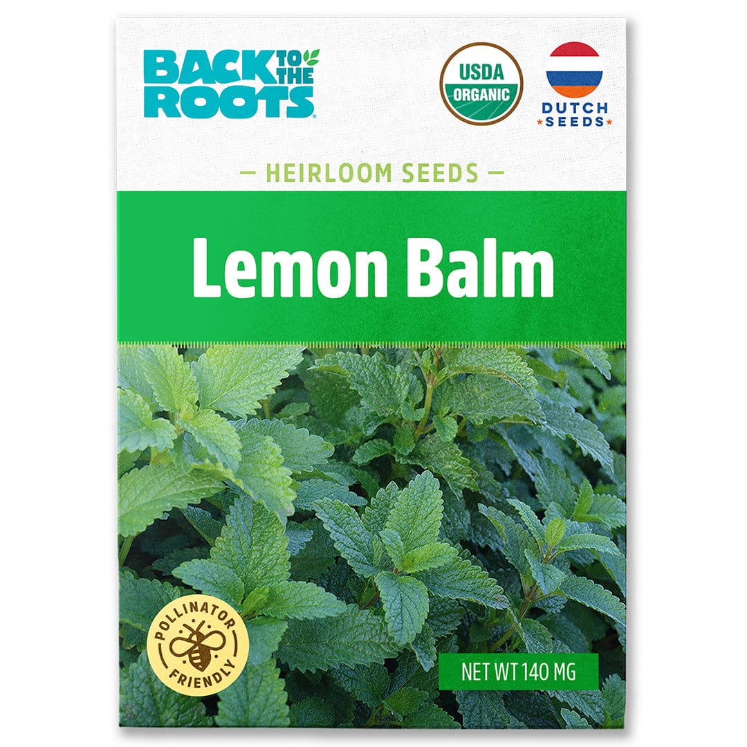planting lemon mint seeds Back to the Roots Organic Lemon Balm, 1 Seed Packet