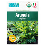 Organic arugula seeds packet labeled 'Roquette' with green leafy arugula image and USDA Organic logo. - Organic Arugula Seeds — 'Roquette' - Default Title - Back to the Roots