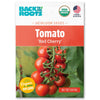 Packet of organic Red Cherry tomato seeds with vibrant red tomatoes on the vine illustration. - Organic Tomato Seeds — 'Red Cherry' - Default Title - Back to the Roots