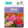 Packet of organic Zinnia California Giants seeds with colorful blooming flowers on front. - Organic Zinnia Seeds — 'California Giants' - Default Title - Back to the Roots