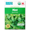 Organic spearmint seed packet with green mint leaves and USDA organic label. - Organic Mint Seeds — 'Spearmint' - Default Title - Back to the Roots