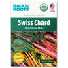 Packet of organic Swiss chard rainbow mix seeds with colorful stems and USDA organic label. - Organic Swiss Chard Seeds — 'Rainbow Mix' - Default Title - Back to the Roots