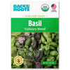 Back to the Roots Organic Basil Seeds Culinary Blend packet with green and purple basil leaves on front. - Organic Basil Seeds — 'Culinary Blend' - Default Title - Back to the Roots