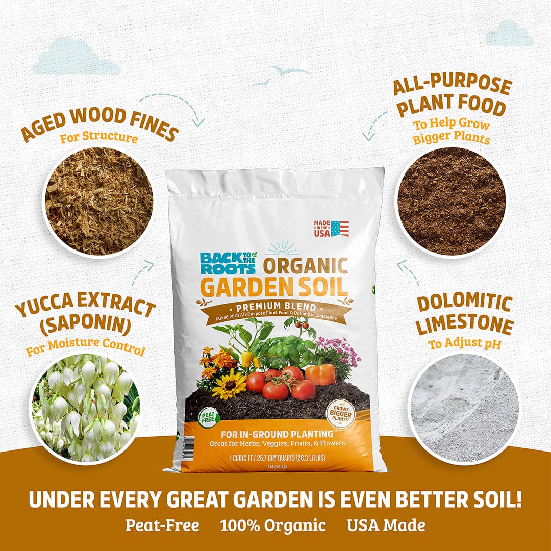 Organic Premium Blend Garden Soil 1 cu.ft. – 2 Pack – Back to the