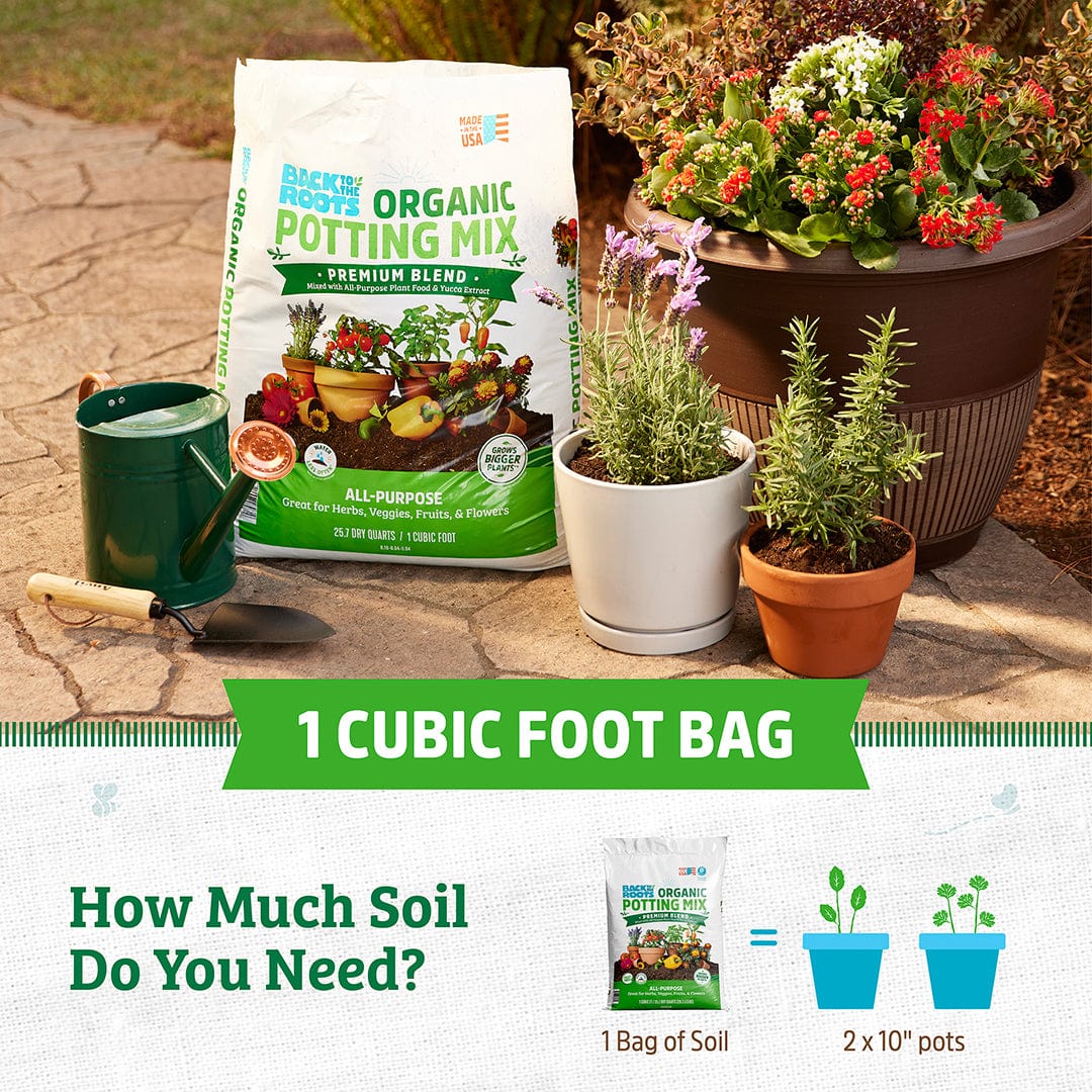 potting mix at home Organic Premium Blend Potting Mix 1 cu.ft. – 12 Pack