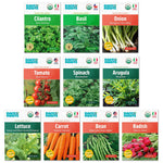 garden seeds amazon Back to the Roots Beginner's Organic Vegetable Garden Seeds Variety Pack (10 Pack)