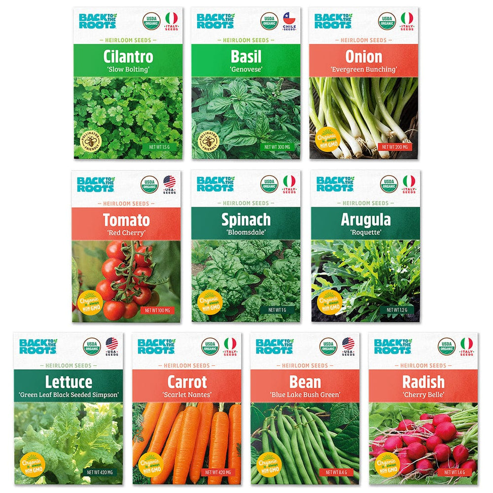 100% Organic & US Grown Seeds by Back to the Roots® | Seed Packets