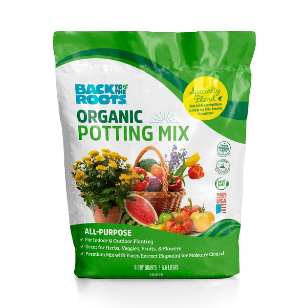 Organic All-Purpose, Peat-Free Premium Potting Mix (6 QT) – Back to the ...