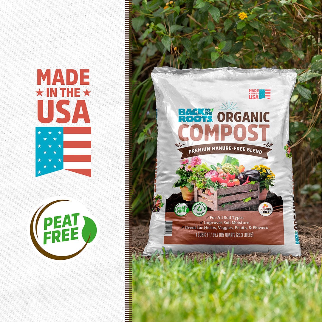 Organic Premium Compost — Manure-Free Blend (1 cu.ft.) 2 Pack — Ready ...