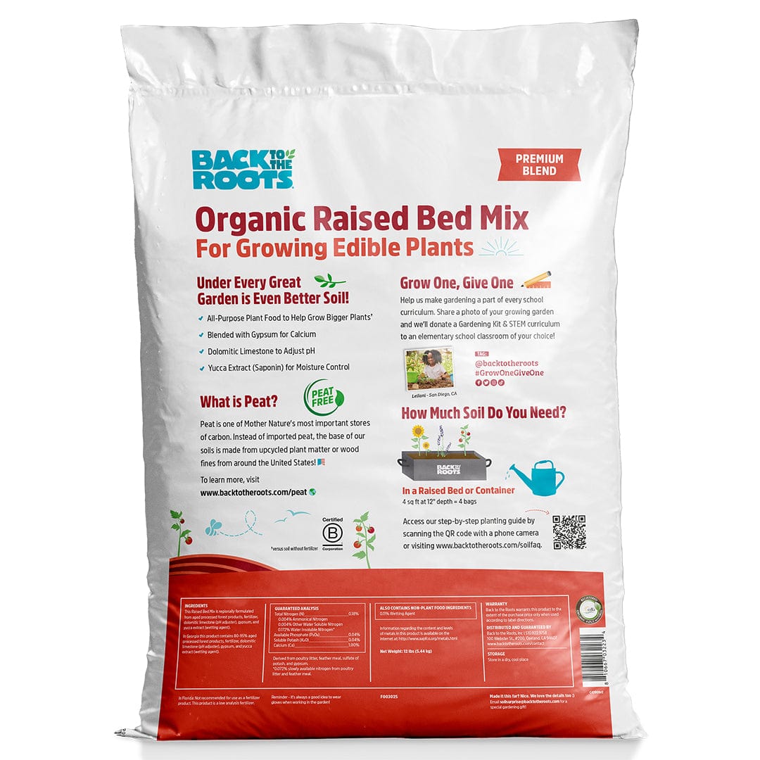 Organic Premium Blend Raised Bed Mix 1 cu.ft. – 4 Pack