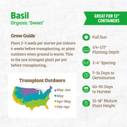 Organic Basil Seeds — 'Sweet'