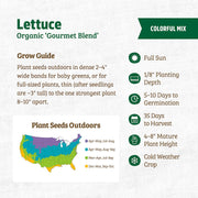 Organic Lettuce Seeds — 'Gourmet Blend'