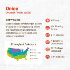 Organic Onion Seeds — 'Walla Walla'