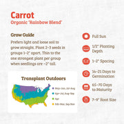 Organic Carrot Seeds — 'Rainbow Blend'