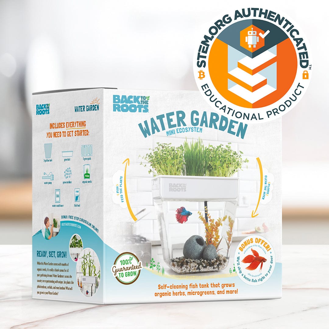 betta fish hydroponic plants Back to the Roots - Water Garden Duo - Includes Hydroponics and Aquaponics Ecosystem - Grow Year Round