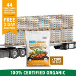 Organic Garden Soil: Bulk Truckload 44 Cubic Yards (20 Pallets | 1200 1CF Bags)