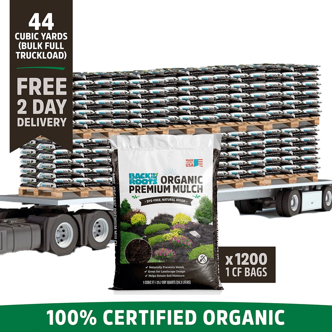 Organic Mulch: Bulk Truckload 44 Cubic Yards (20 Pallets | 1200 1CF Bags)