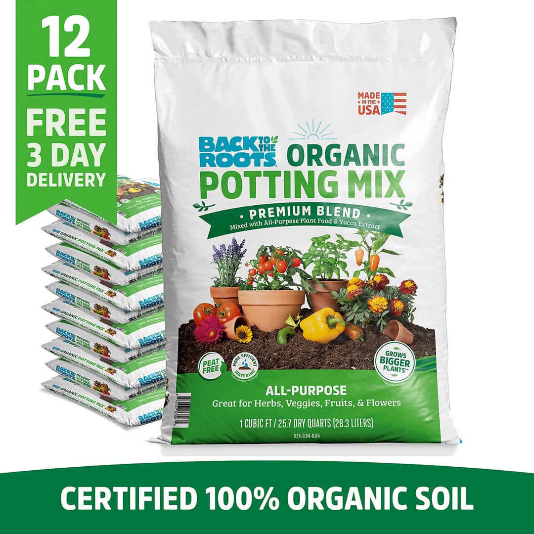 Organic Premium Blend Potting Mix 1 cu.ft. – 12 Pack