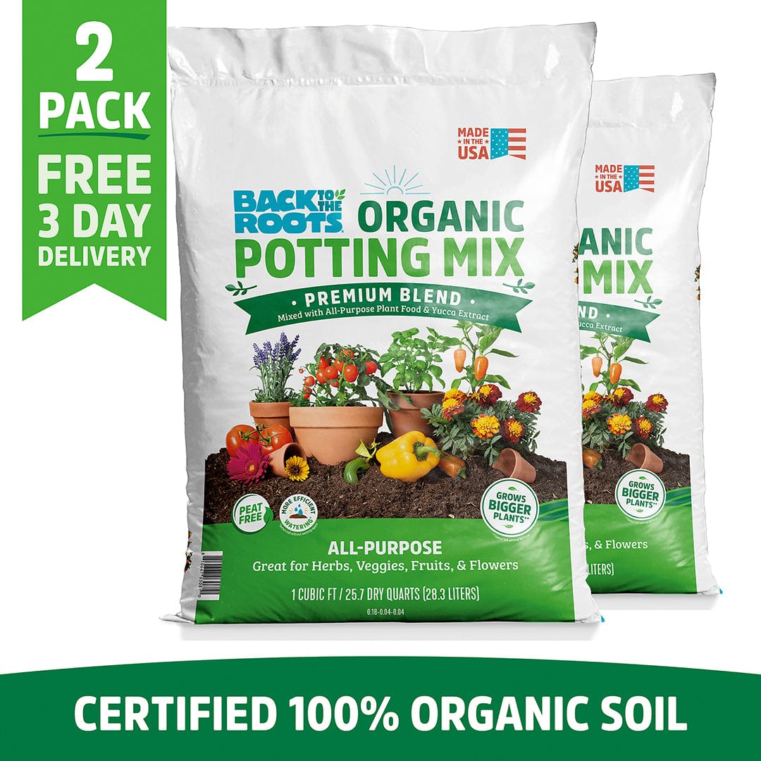 Organic Premium Blend Potting Mix 1 cu.ft. – 2 Pack