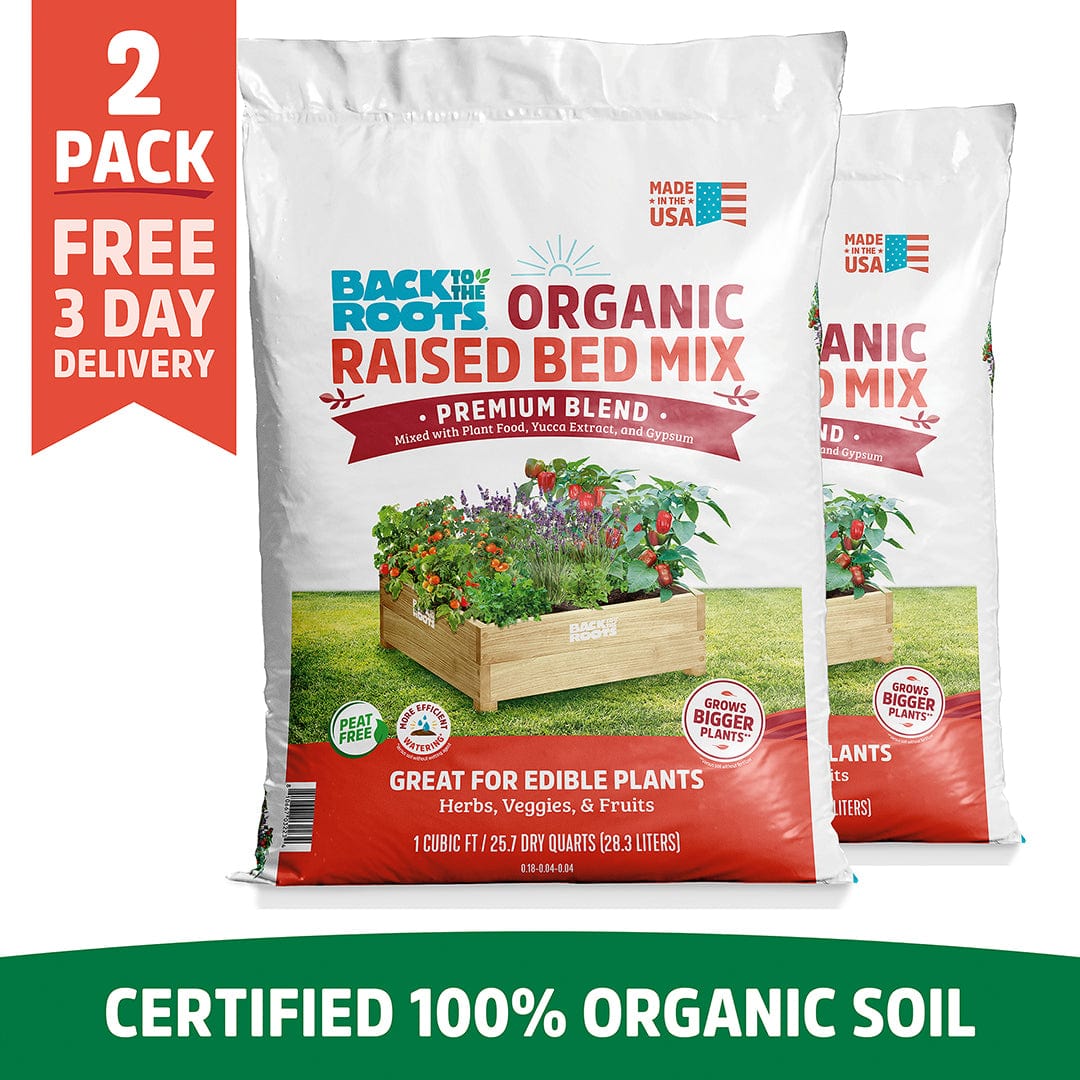 Organic Premium Blend Raised Bed Mix 1 cu.ft. – 2 Pack