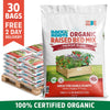 A pallet of 30 Back to the Roots Organic Bulk Raised Bed Soil (1 cu. ft. bags)—100% organic, peat-free soil for edible plants—with free 2-day delivery.