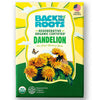 Bright green and yellow packet labeled "Back to the Roots Organic Certified Dandelion Seeds" with illustrations of blooming. - Organic Dandelion Seeds ROC - Default Title - Back to the Roots