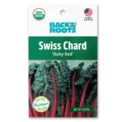 Organic Swiss Chard Seeds — 'Ruby Red'