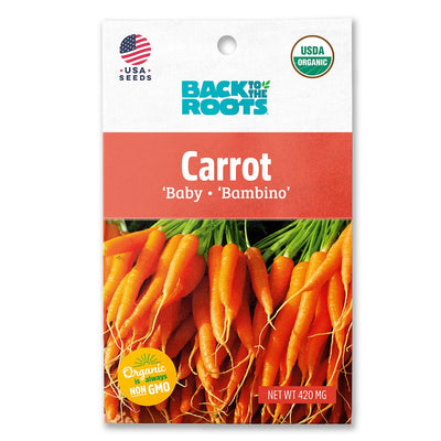 Organic Carrot Seeds — 'Baby Bambino'