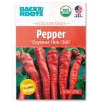 Organic Pepper Seeds — 'Cayenne Thin Chili'