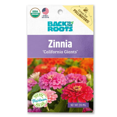 Organic Zinnia Seeds — 'California Giants'