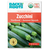 Organic zucchini seed packet labeled "Fordhook" summer squash with green zucchinis on front. - Organic Zucchini Seeds — 'Fordhook' • Summer Squash - Default Title - Back to the Roots
