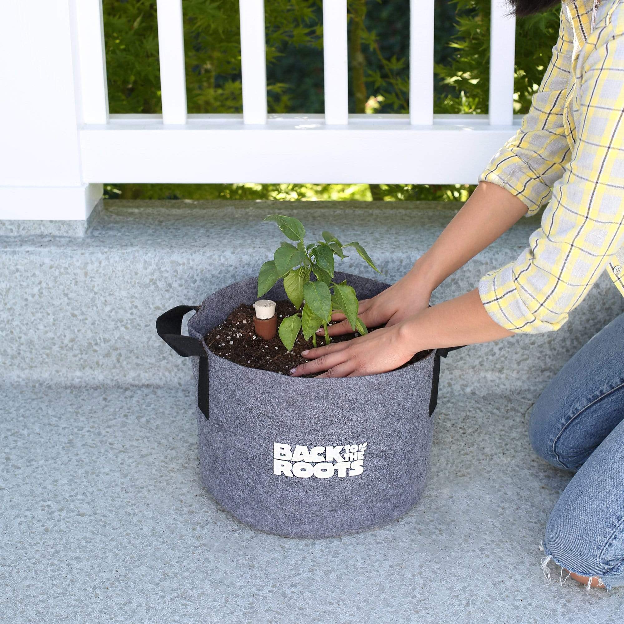 cloth pots for plants Back to the Roots Self-Watering Fabric Garden Pot