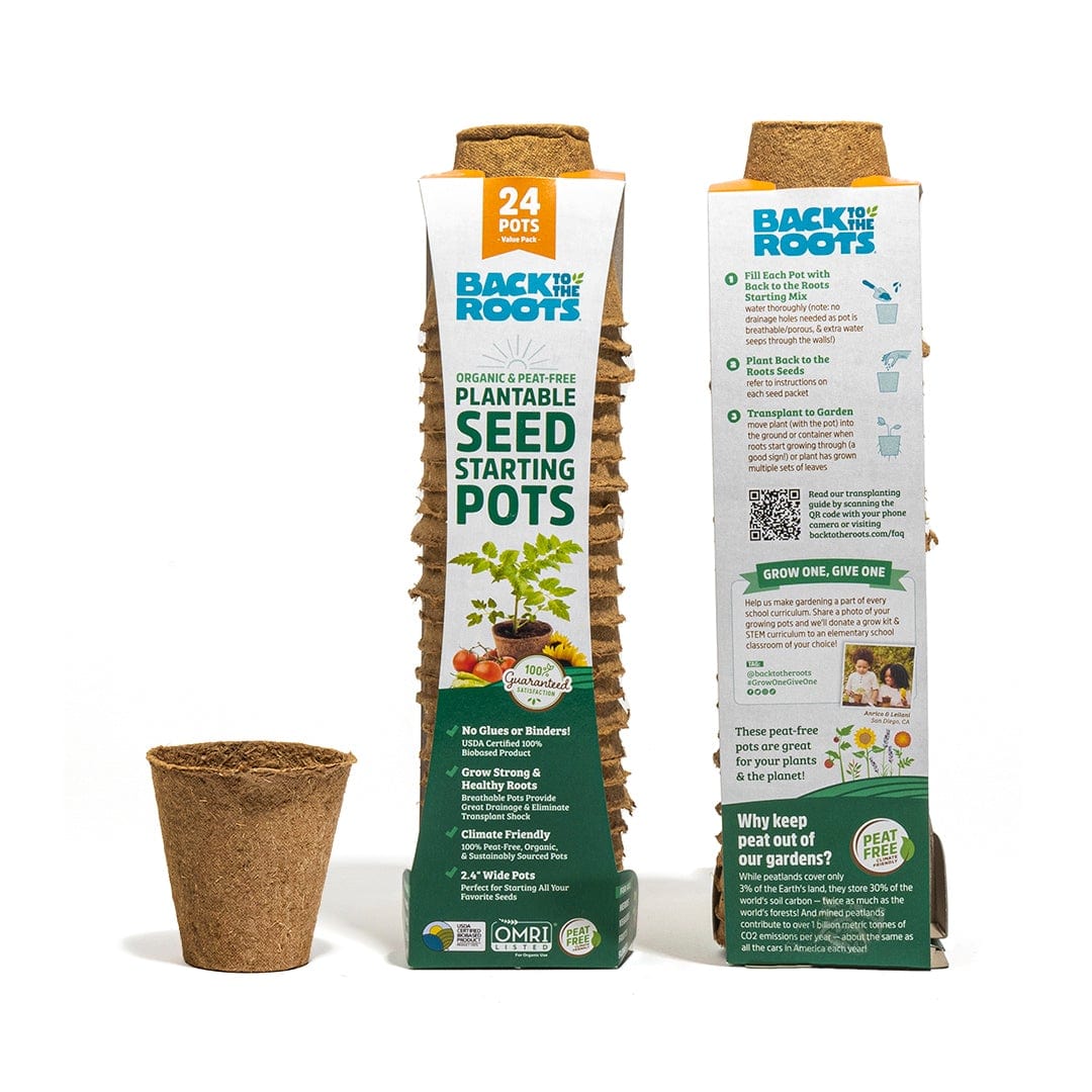 biobest packet in my potted plant Back to the Roots - Plantable Seed Starting Pots - Includes 24 Pots