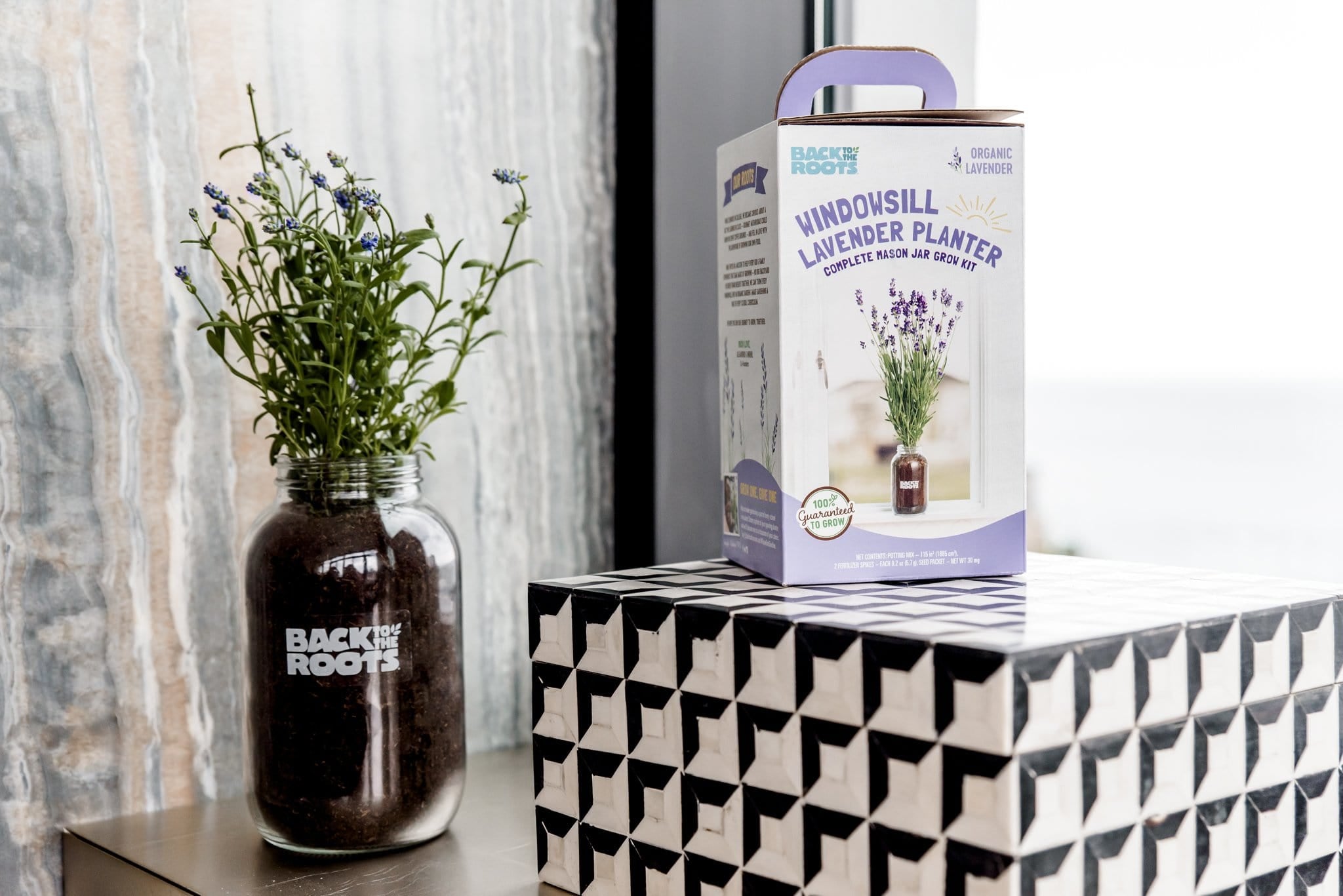 planter fertilizer kits Back to the Roots - Buy 1 More Organic Lavender Windowsill Planter